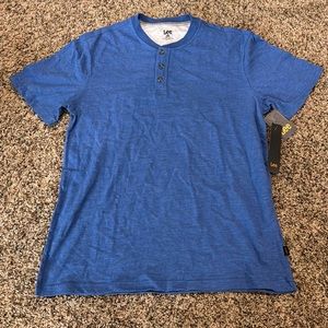 Men’s Lee Blue Short Sleeve Henley - Size Large - Brand New w/ Tags!